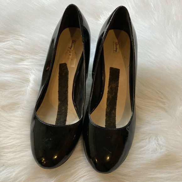Olsenboye Heels Sz 9 Pumps Shiny Black Career Shoes Business Work Patent Womens - Picture 2 of 8